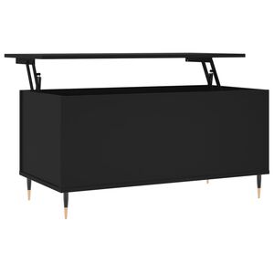 vidaXL Mesa de centro 90x44,5x45 cm derivados de madeira preto