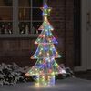vidaXL &Aacute;rvore de Natal com 160 LEDs Multicolor 150 cm Acr&iacute;lo