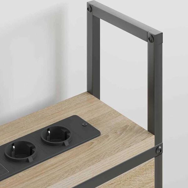 vidaXL Cabeceira de Armazenamento com Esta&ccedil;&atilde;o de Carregamento 98 cm