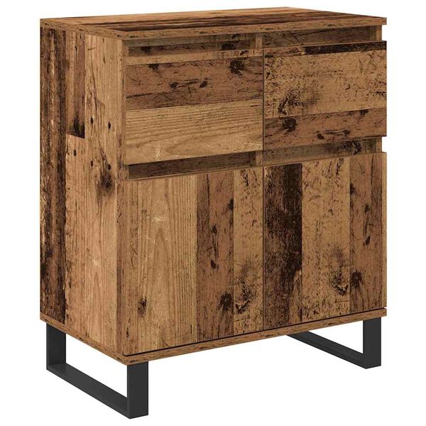 vidaXL Buffet com gaveta Madeira Antiga 60 x 35 x 70 cm