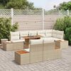 vidaXL Conjunto de Sof&aacute; de Jardim 9 pcs Bege Rattan Sint&eacute;tico
