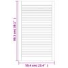 vidaXL Portas de arm&aacute;rio 4 pcs design de persiana pinho maci&ccedil;o branco