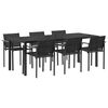 vidaXL Conjunto de M&oacute;veis para Exterior 7 pcs Preto e Anthracite