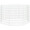 vidaXL Recinto exterior p/ animais 8 pain&eacute;is 54x80cm ferro galvanizado