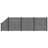 vidaXL Conjunto de Cercas 619 x 186 cm WPC e Alum&iacute;nio Cinzento