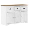 vidaXL Aparador BODO 115,5x44x80 cm pinho maci&ccedil;o branco e castanho