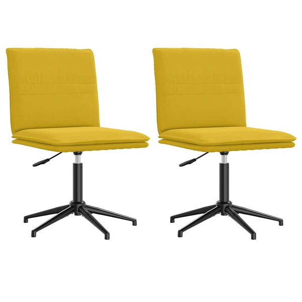 vidaXL Cadeiras de jantar 2 pcs veludo amarelo