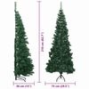 vidaXL &Aacute;rvore de Natal artificial de canto Verde 210 cm PVC e Metal