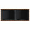 vidaXL Canteiro jardim com 2 vasos 2pcs 72x30x32 cm vime PE castanho