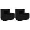 vidaXL Mesas de cabeceira 2 pcs 60x34x51 cm pinho maci&ccedil;o preto