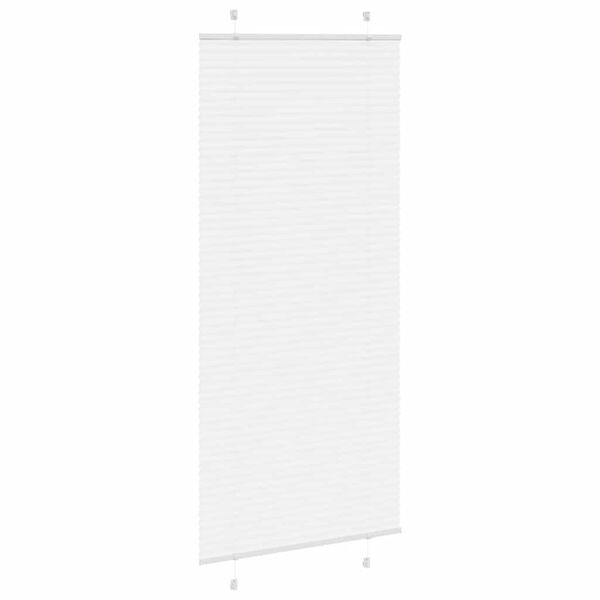 vidaXL Branco Plissada Cega 85x200 cm Largura Tecido 84,4 cm Poliéster