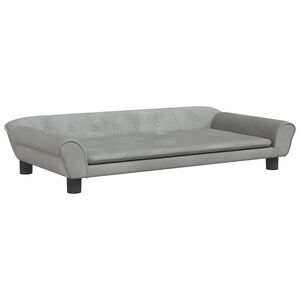 vidaXL Cama para c&atilde;es 100x50x21 cm veludo cinzento-claro