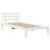 vidaXL Estrutura de cama c/ gavetas 100x200 cm pinho maci&ccedil;o branco