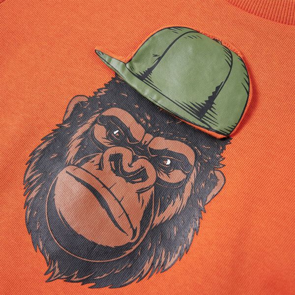 Sweatshirt para criança laranja-escuro 128