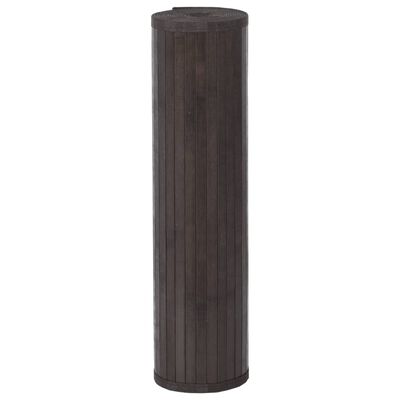 vidaXL Tapete retangular 80x400 cm bambu castanho-escuro