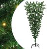 vidaXL &Aacute;rvore de Natal Artificial Pr&eacute;-iluminada de Cabe&ccedil;a Para Baixo com Conjunto de Bolas