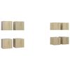 vidaXL M&oacute;veis de parede para TV 8 pcs 30,5x30x30 cm carvalho sonoma