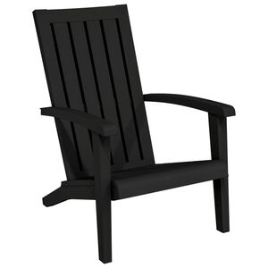 vidaXL Cadeira de jardim Adirondack polipropileno preto