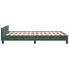 vidaXL Estrutura de cama com colch&atilde;o verde escuro 120x190 cm Veludo
