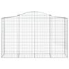vidaXL Cestos gabião arqueados 5pcs 200x50x120/140cm ferro galvanizado