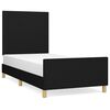 vidaXL Estrutura de cama sem colch&atilde;o 100x200 cm tecido preto