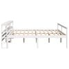vidaXL Cama para idosos com cabeceira 200x200 cm pinho maci&ccedil;o branco
