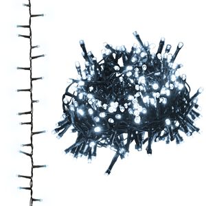 vidaXL Cord&atilde;o de luzes compacto 400 luzes LED 13 m PVC branco frio