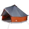 vidaXL Tenda familiar tipi para 6 pessoas imperme&aacute;vel cinza/laranja
