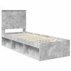 vidaXL Estrutura da Cama com cabeceira Cinza Concreto 75 x 190 cm