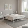 vidaXL Estrutura de cama metal 200x200 cm branco