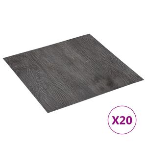 vidaXL T&aacute;buas de soalho autoadesivas 20 pcs 1,86 m&sup2; PVC castanho