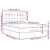 vidaXL Estrutura cama otomana colch&atilde;o 140x200cm tecido castanho escuro