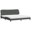 vidaXL Cama com colch&atilde;o Hvar 200x200 cm tecido cinzento-escuro
