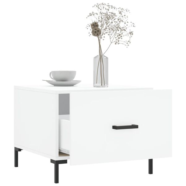 vidaXL Mesas de centro 2 pcs 50x50x40 cm madeira processada branco