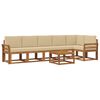 vidaXL Conjunto de Sof&aacute;s para Exterior 7 unid. Natural e Bege