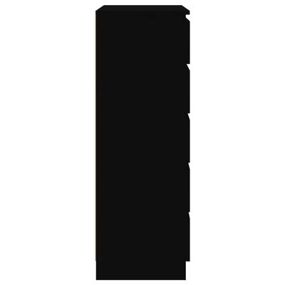 vidaXL Armário de gavetas 60x36x103 cm derivados de madeira preto