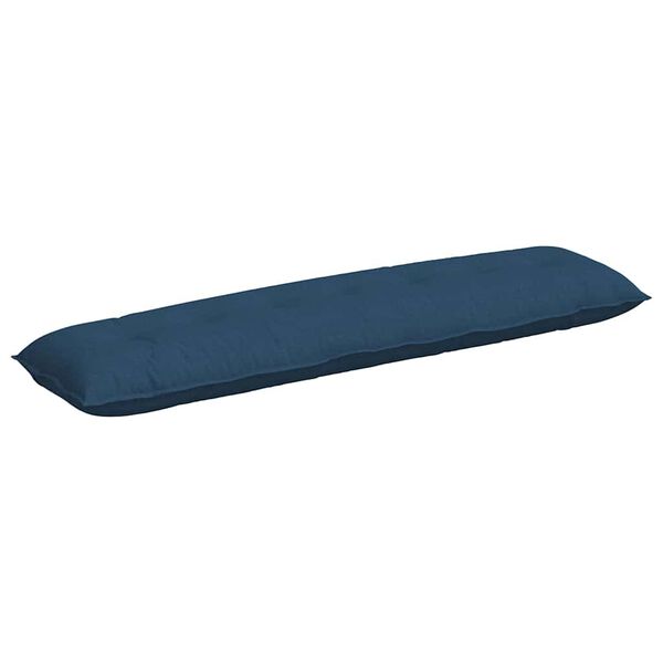 vidaXL Travesseiro para Costas Azul 200 x 19 x 50 cm tecido