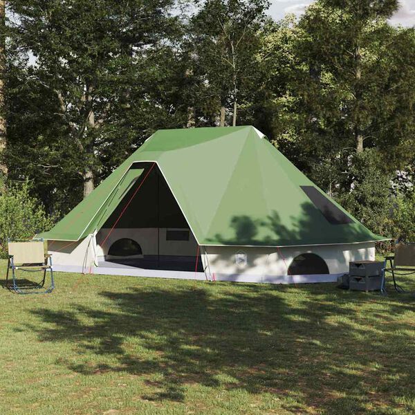 vidaXL Barraca Tipi Familiar com telhado Verde 680 x 430 x 270 cm