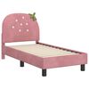 vidaXL Estrutura de Cama para Crian&ccedil;a com Cabeceira Rosa 70 x 140 cm