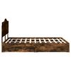 vidaXL Cama com Armazenamento Carvalho Defumado 160 x 200 cm