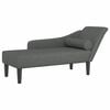 vidaXL Chaise lounge com almofad&otilde;es tecido cinzento-escuro