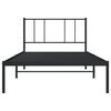 vidaXL Estrutura de cama com cabeceira 107x203 cm metal preto