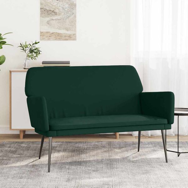 vidaXL Banco 108x79x79 cm veludo verde-escuro