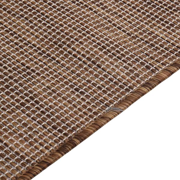 vidaXL Tapete de tecido plano para exterior 200x280 cm castanho
