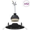 vidaXL Holofote 12 pcs Preto 9 x 9 x 2.5 cm Metal