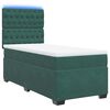 vidaXL Cama com molas/colch&atilde;o 90x190 cm veludo verde-escuro