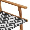 vidaXL Cadeiras de Jardim com Mesa 3 pcs Preto e Branco