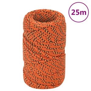 vidaXL Corda de barco 2 mm 25 m polipropileno laranja