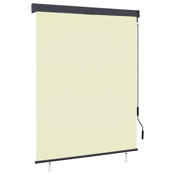 vidaXL Estore de rolo para exterior 140x250 cm creme