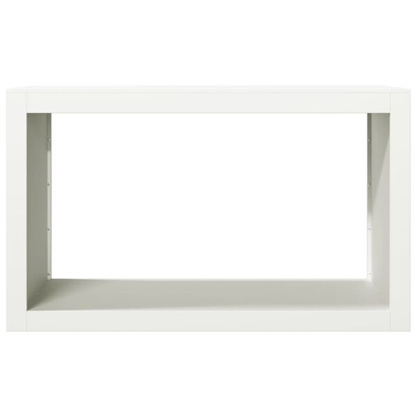 vidaXL Suporte para lenha 100x40x60 cm a&ccedil;o branco